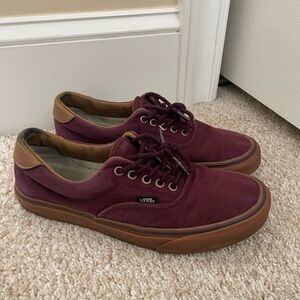 Vans Men's Burgundy Canvas Sneakers